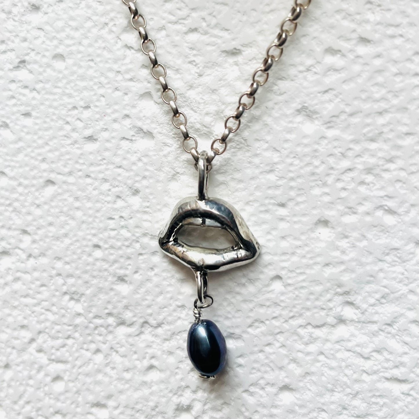 Bite Me Pearl Drop Necklace