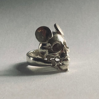 Gagged Mouse Skull Ring