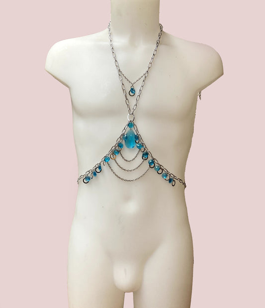 Blue Chandelier Body Chain