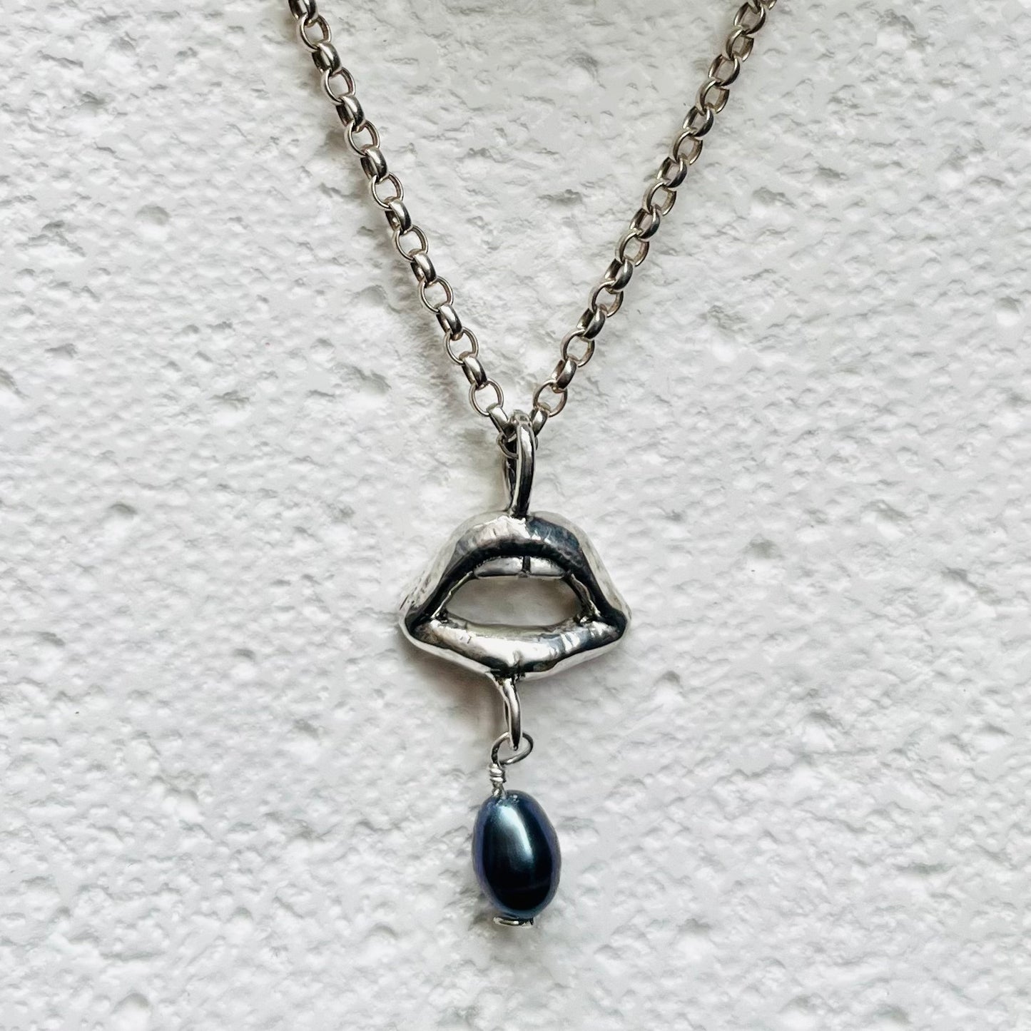 Bite Me Pearl Drop Necklace