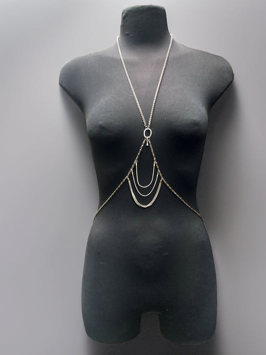 Upcycled steel body chain