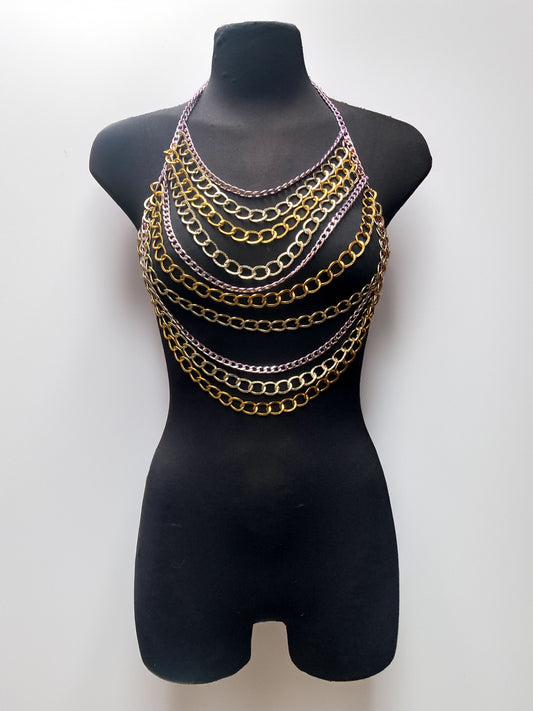 Gold and Rose Body Chain